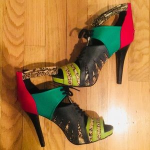 Multi-colored Heels (never worn)